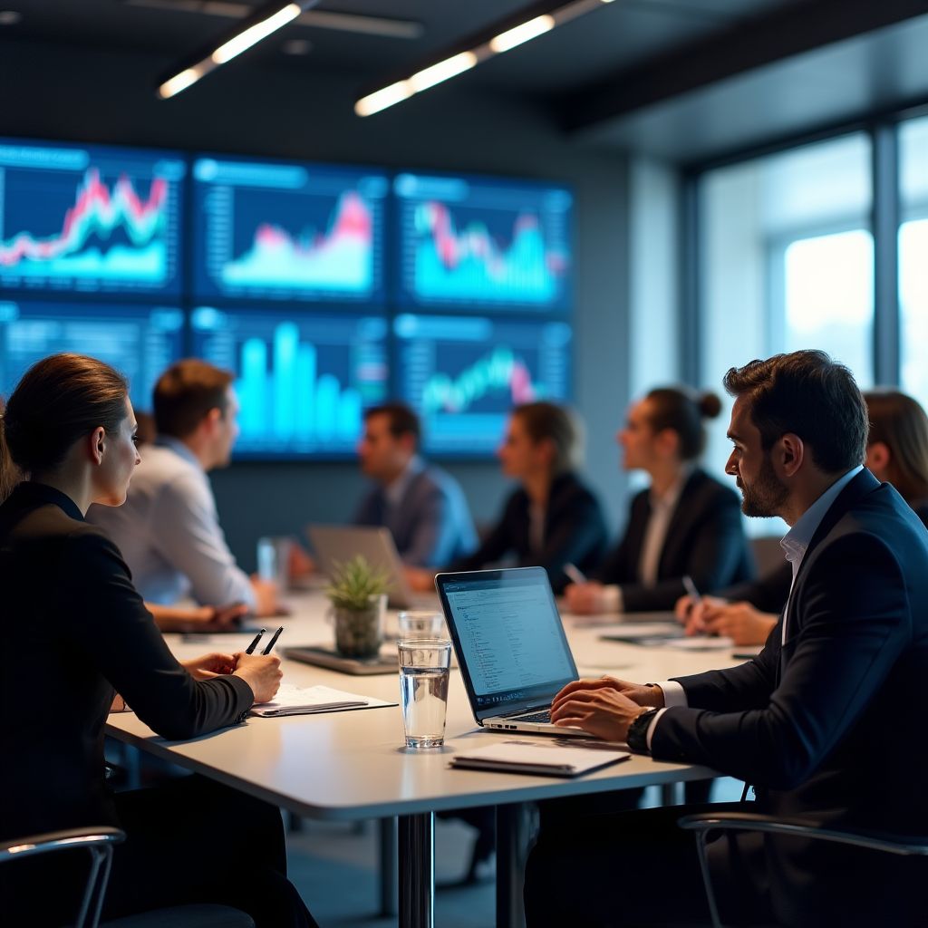 Equipo de InversiónMaster en oficina moderna