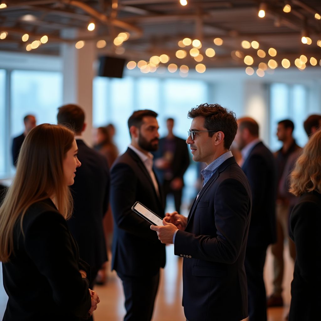 Comunidad de inversores en un evento de networking